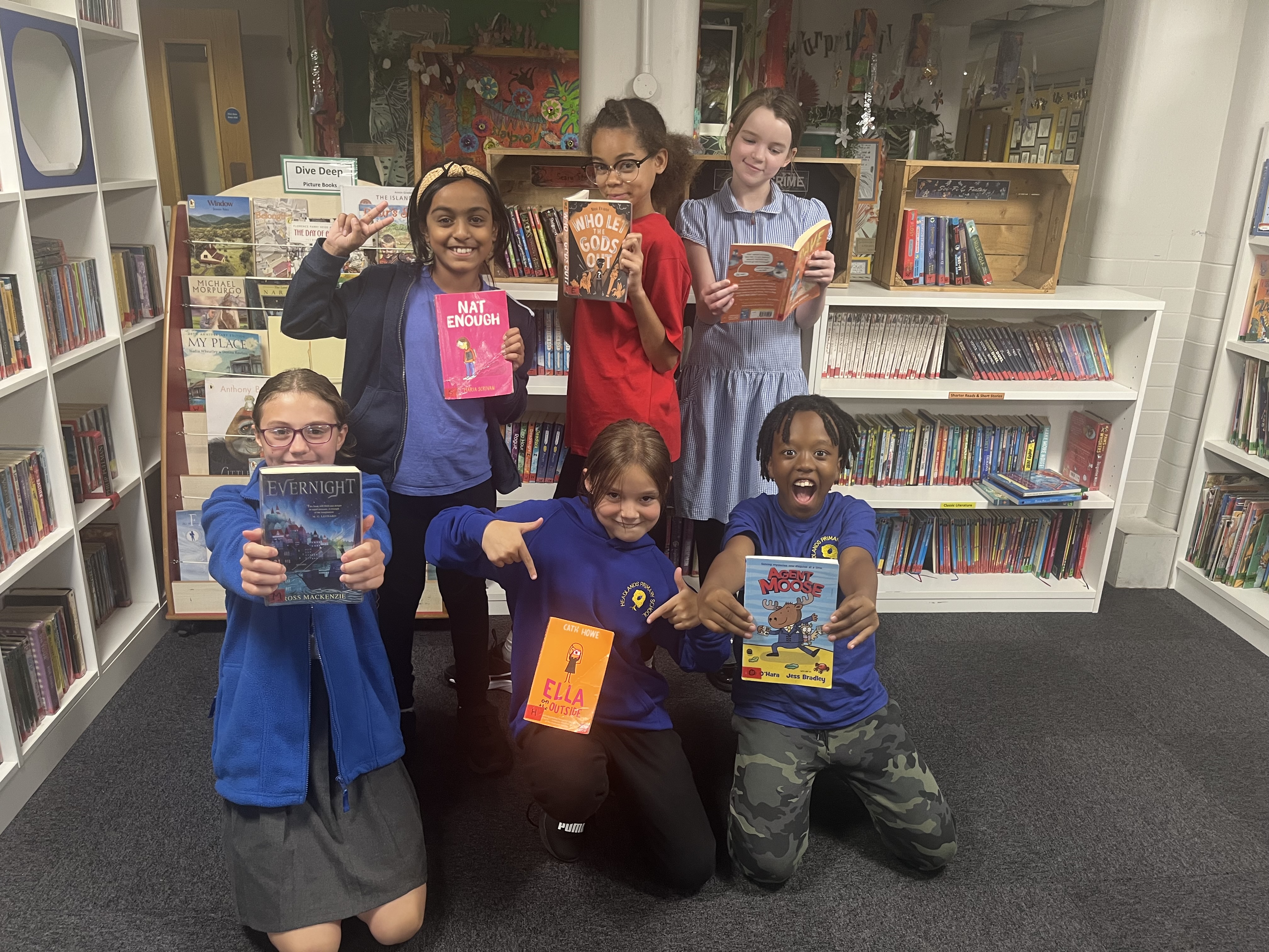 Children with books